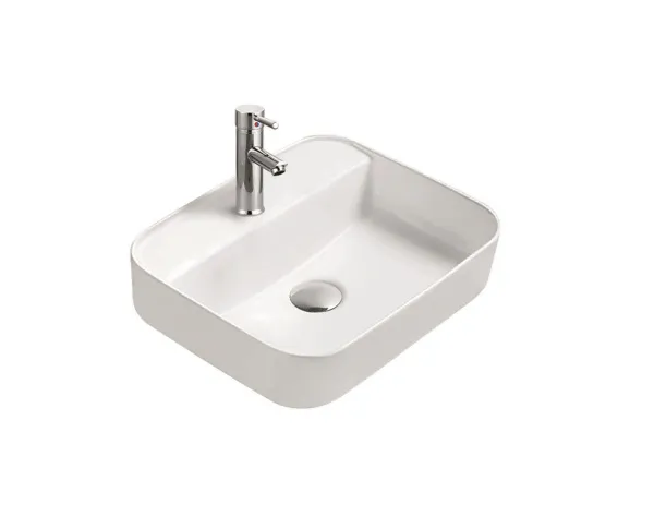 Раковина накладная для установки на столешницу AQUATEK ВЕГА AQ5506-00, 500*395*140 мм, с отверстием под смеситель, цвет белый в магазинах СантехГид