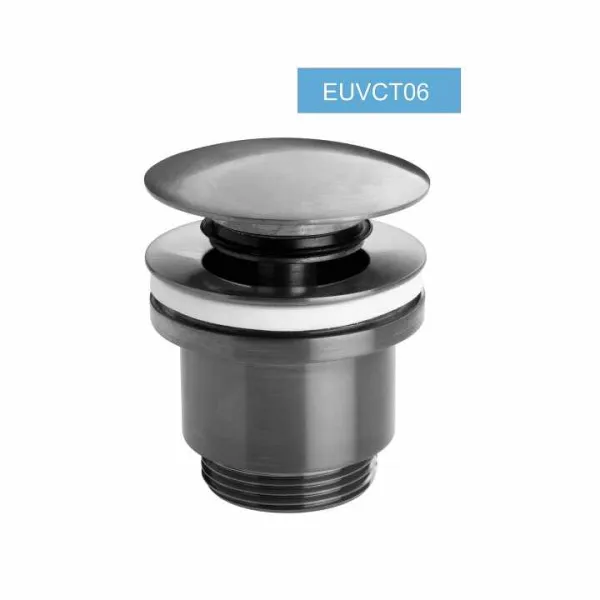 Слив для умывальник CLICK - CLACK, латунный, оружейный металл в магазинах СантехГид