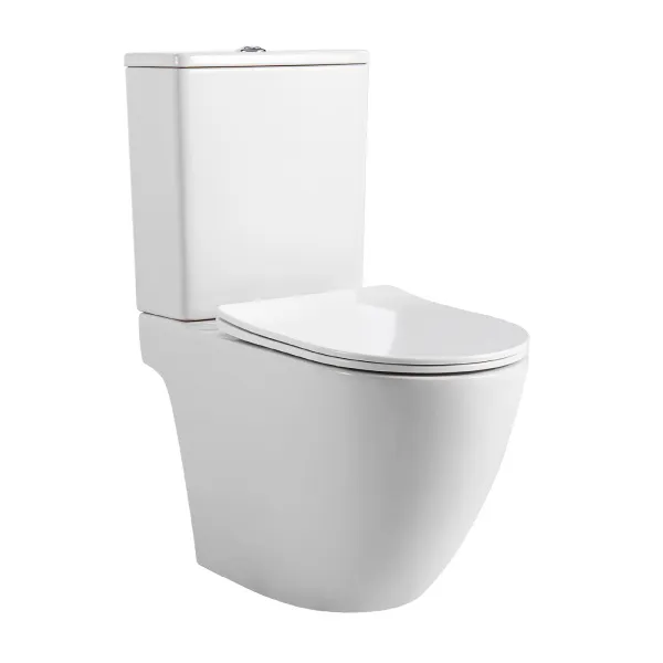 Унитаз-компакт напольный безободковый с бачком AQUATEK ЕВРОПА AQ2903T-00 630*385*815 мм, горизонтальный выпуск, смыв ТОРНАДО, тонкое сиденье с механизмом плавного закрывания, крепеж