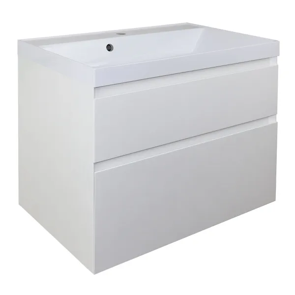 Комплект тумба Azario Velluto 80 800х450х660 подвесная, с раковиной Slim 80, белый матовый () CS00088603
