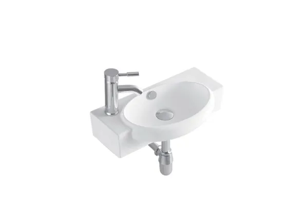 Раковина подвесная угловая AQUATEK AQ5329-00 510*275*130 мм , смеситель слева в магазинах СантехГид