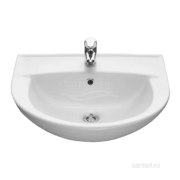 Умывальник Виктория с переливом белый Santeri в магазинах СантехГид