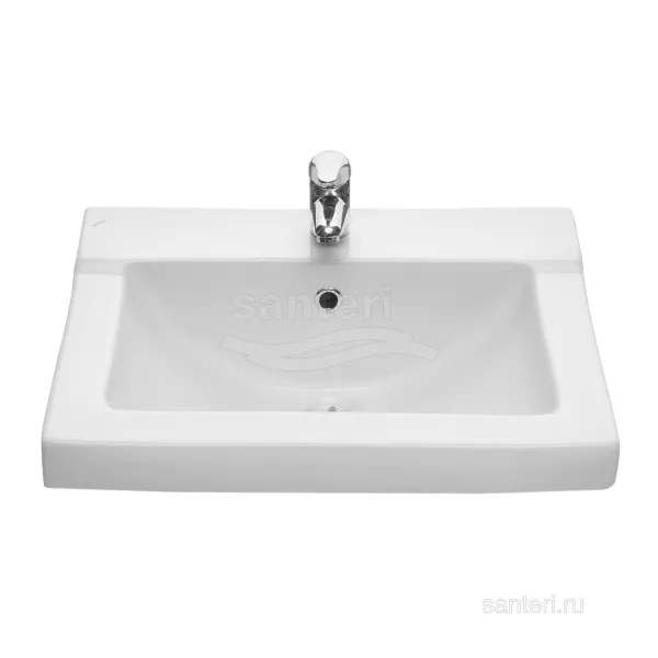 Умывальник Орион с переливом белый Santeri в магазинах СантехГид