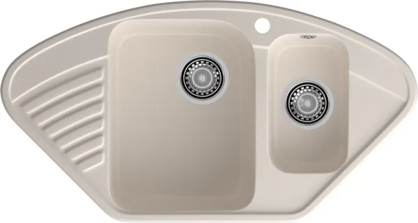 GranFest QUARZ (ECO-14) Мойка угл.1,5 чаш. 930*500 (белый)