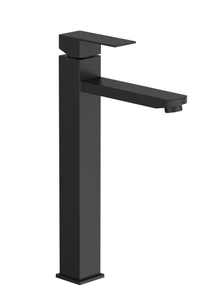 Смеситель для раковины высокий чёрный FRAP F10802-62