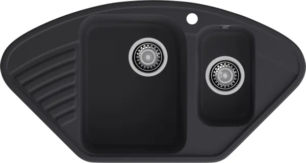 GranFest QUARZ (ECO-14) Мойка угл.1,5 чаш. 930*500 (черный)