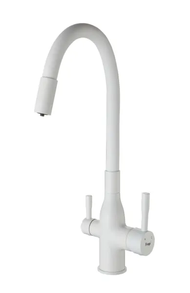 Смеситель для кухни белый FRAP F4396-8