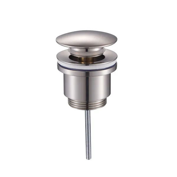 Донный клапан для раковины Raglo без перелива (клик-клак), латунь, сатин R600.01.05 в магазинах СантехГид