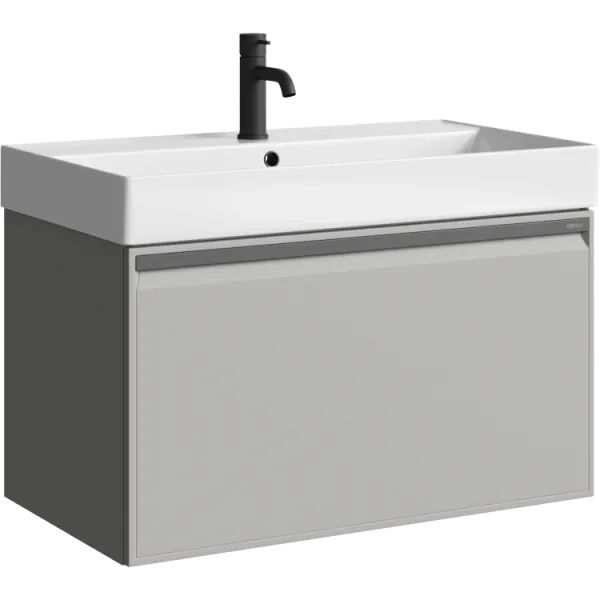"Pure" тумба под умывальник, цвет серый туман, , ТМ «AQWELLA» PUR0108ST