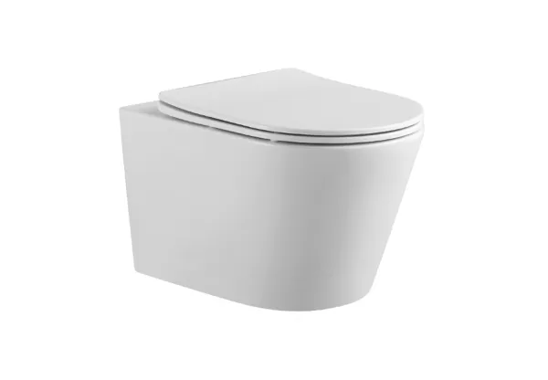 Унитаз подвесной Aquatek Вега безободковый, тонкое сиденье с механизмом плавного закрывани AQ1905-00