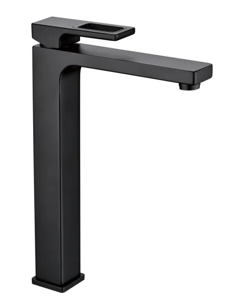 Смеситель для раковины высокий черный GAPPO G1017-62