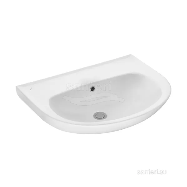Умывальник Прайм с переливом белый б/о (НОВИНКА) Santeri в магазинах СантехГид