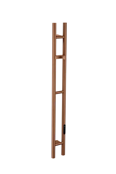 Полотенцесушитель электрический 2-трубы круглый BRUSHED BRONZE