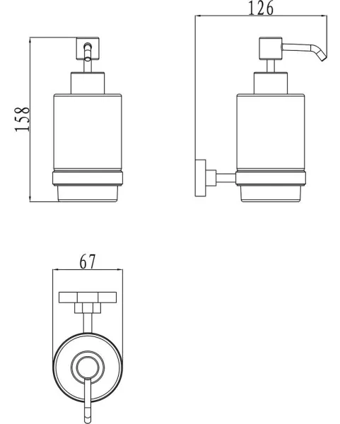 Дозатор для жидкого мыла (стекло) Ravak CR 231, X07P223