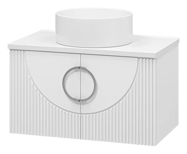 Тумба под раковину Misty Ярина 80 подвесная со столешницей и раковиной