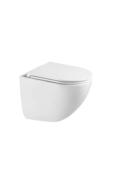 Унитаз подвесной Gappo безободковый, торнадо, с сиденьем микролифт, белый GM1002