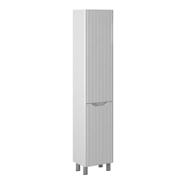 Пенал с корзиной для белья Briz Монблан правый 
40 см, белый глянец