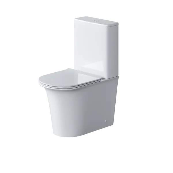 Унитаз Galaxy (610х365х830) напольныйбезободковый с тонкой крышкой, GR-4469S