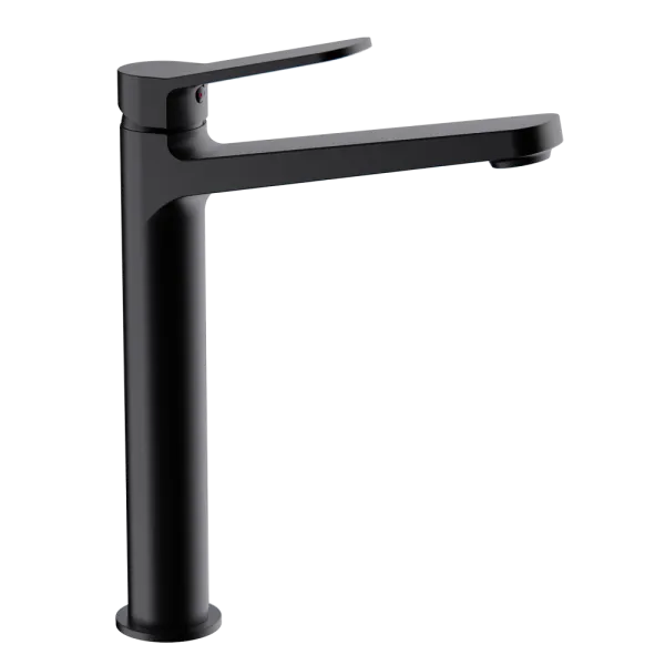 Смеситель для раковины высокий чёрный FRAP F1062-2