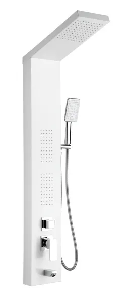 Душевая панель белый хром FRAP F24005-8