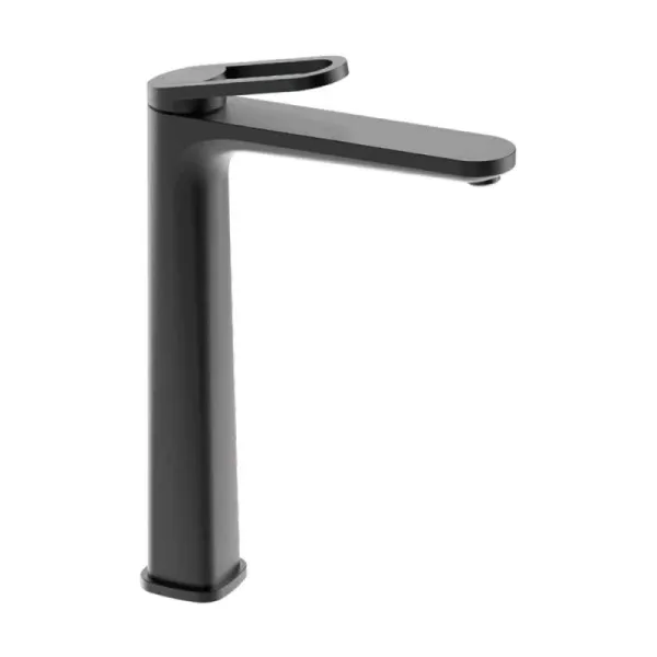 Смеситель высокий для раковины черный Gappo G1027-26