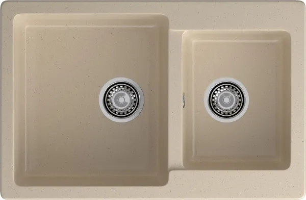 GRANFEST Мойка композит PRACTIK GF-P--780K  2 чаши 780*510 мм, кашемир