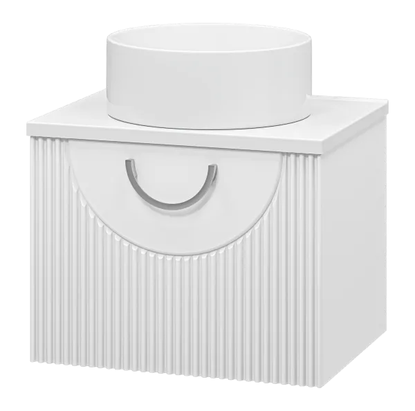 Тумба с раковиной Misty Ярина 60 подвесная со столешницей и раковиной