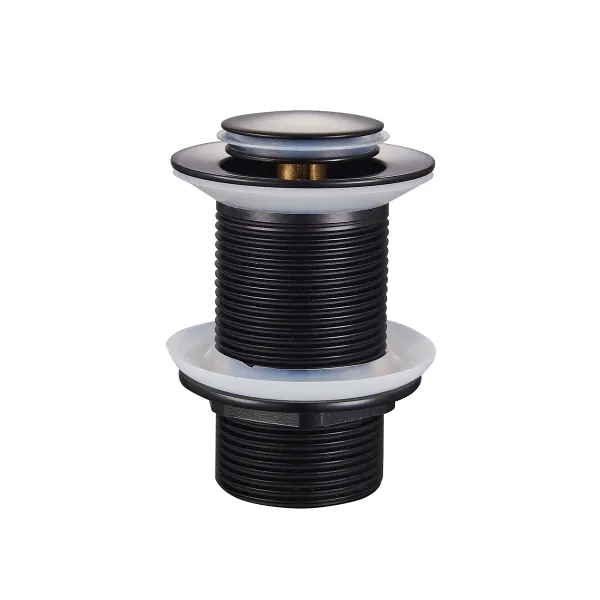 Донный клапан для раковины Raglo без перелива (клик-клак), латунь, черный R600.04.06 в магазинах СантехГид