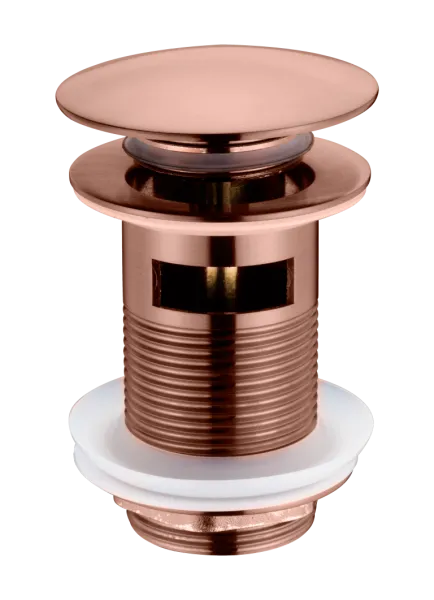 Слив для раковины, автомат(клик-клак) BRUSHED BRONZE c переливом в магазинах СантехГид