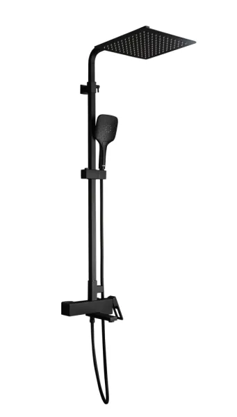 Душевая стойка со смесителем черная GAPPO G2417-6