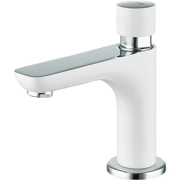 Смеситель для раковины на 9.5-12.5 секунд для экономии воды/Белый /хром