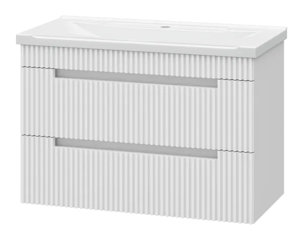 ARIANA - 80 Тумба подвесная с 2 ящ. белая (эмаль) + раковина