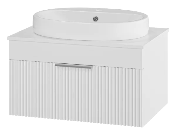 ENFIDA - 70 Тумба подвесная белая мат. эмаль 1 ящ. + раковина