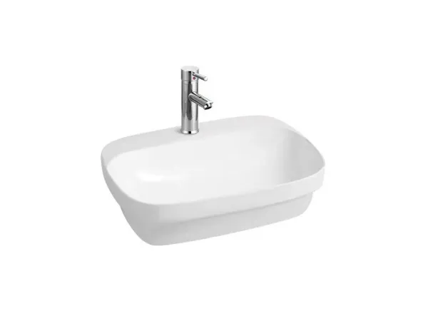 Раковина накладная для установки на столешницу AQUATEK АМАДЕО , 600*420*155 мм, с отверстием под смеситель, цвет белый AQ6042-00 в магазинах СантехГид