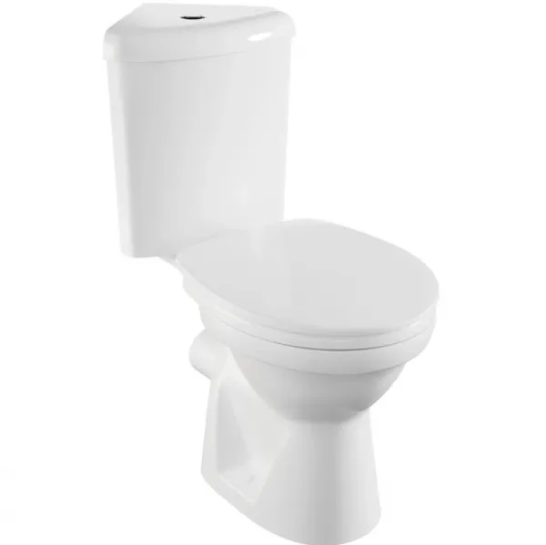 Унитаз угловой с бачком и сиденьем микролифт из термопласта NORM (VITRA) WENKEL 9854B099-7200