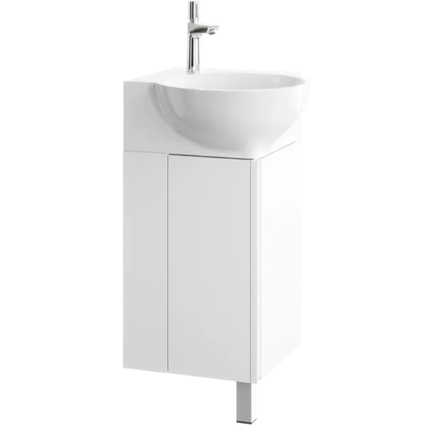 "Porto" тумба угловая под умывальник, цвет белый/белый, , ТМ «AQWELLA» POR0104WW