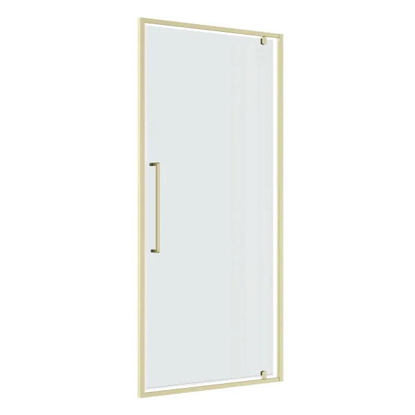 Дверь в нишу Niagara Nova (100х195) распашная,золото сатин,стекло прозрачное,1 место NG-45-10ASG 