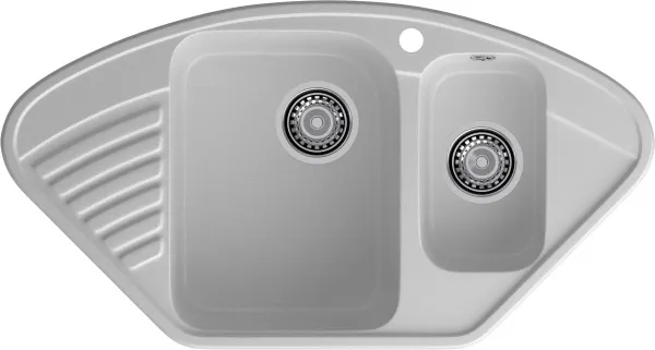 GranFest QUARZ (ECO-14) Мойка угл.1,5 чаш. 930*500 (серый)