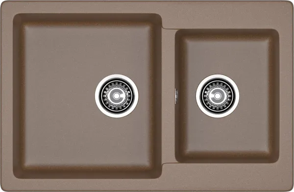 GRANFEST Мойка композит PRACTIK GF-P--780K  2 чаши 780*510 мм  терракот  арт.GF-