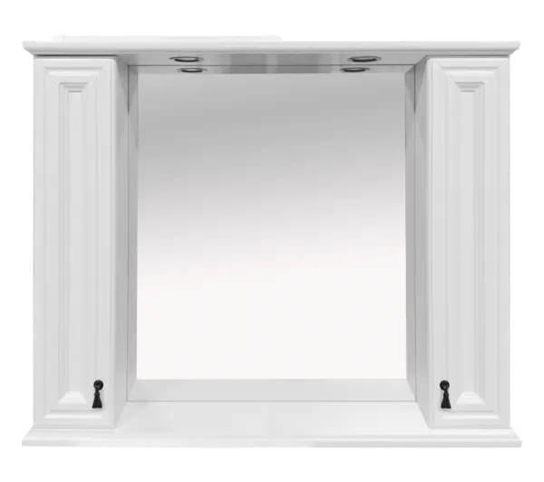 Зеркало Лувр -105 с 2-мя шкафчиками, белое