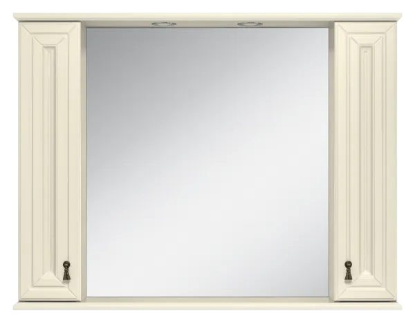 Зеркальный шкаф Misty Лувр 105 (слоновая кость)