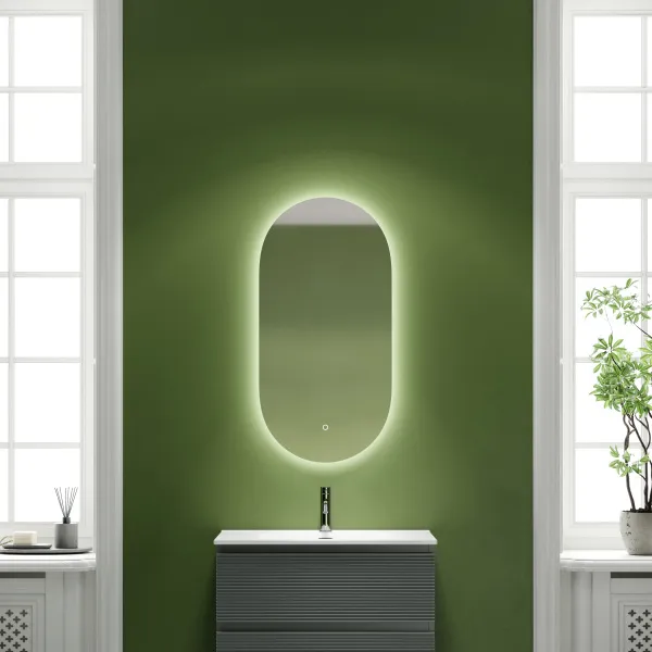 Зеркало Sancos Овал / Oval OV55C 55x105 светодиодная подсветка 