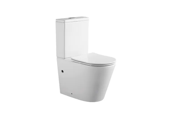 Унитаз-компакт напольный безободковый с бачком AQUATEK ВЕГА 630*385*815 мм, горизонтальный выпуск, тонкое сиденье с механизмом плавного закрывания, крепеж AQ2904-00