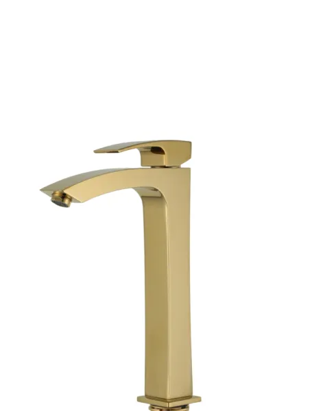 Смеситель для раковины высокий золотой GAPPO G1007-32