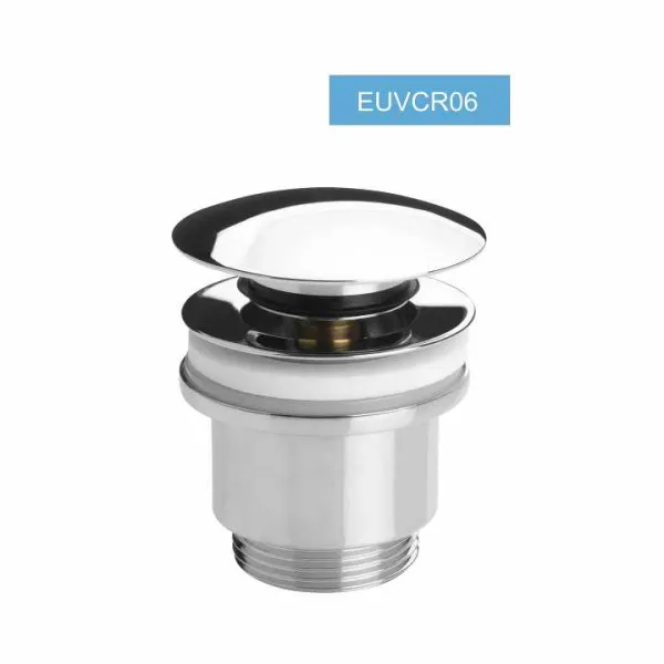 Слив для умывальник CLICK - CLACK, латунный, хром в магазинах СантехГид