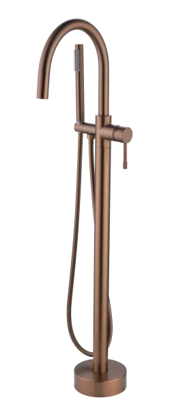 Смеситель напольный UNO WHITE Brushed Bronze