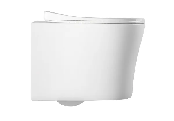 Унитаз компакт подвесной безободковый AQUATEK НИКА 525*365*360мм, тонкое сиденье с механизмом плавно