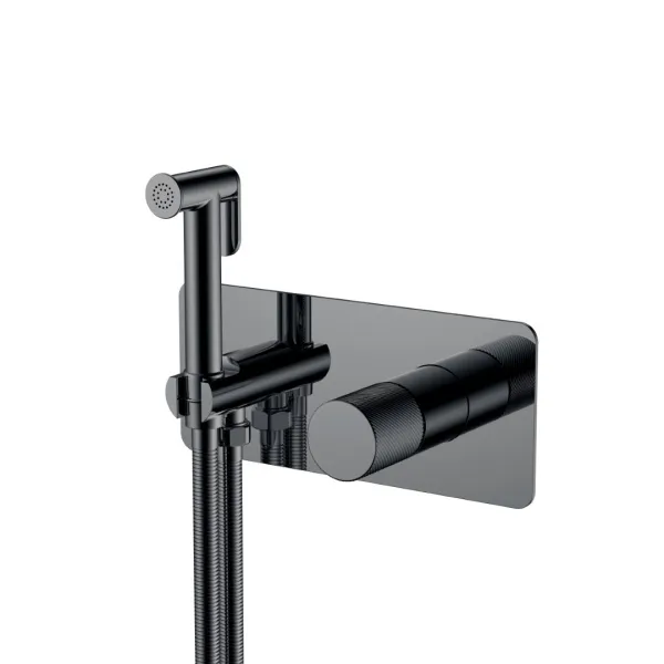 Смеситель гигиенический STICK Shine Gun Metal SPIRALE