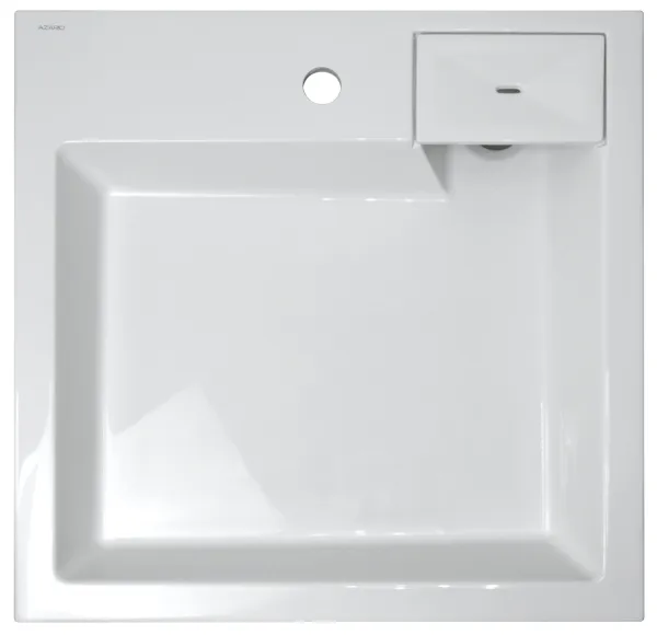 Раковина подвесная AZARIO Slim 600х600х110 литьевой мрамор, белая () CS00078302 в магазинах СантехГид