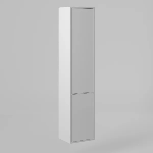 Пенал с корзиной для белья Briz 
Монца правый 35 см, белый глянец